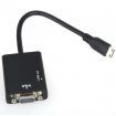 1080P Mini HDMI Male to VGA Female Cable Video Converter Adapter HD Conversion Cable with Audio Output