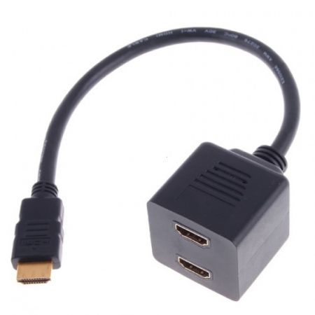HDMI Male To 2 HDMI Female Splitter Adapter Cable