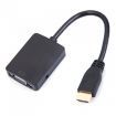 Measy H2V 1080P HDMI Male to VGA Female Cable Video Converter Adapter + Audio for PC Monitor Projector TV Black