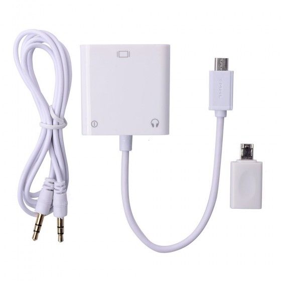 Micro USB MHL to VGA and 3.5mm Audio 