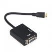 1080P Mini HDMI Male to VGA Female Cable Video Converter Adapter HD Conversion Cable with Audio Output