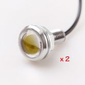 2pcs 12V 3W 18mm Car Eagle Eye LED Day Running Lights & Screw Energy Saving Reverse Lamp