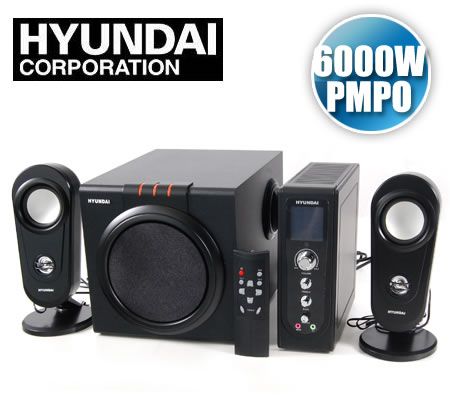 Hyundai HY-Z-2500 Z Series 6000W (PMPO) 2.1+1 Ultimate Multimedia Speaker System - 5.25 inch Subwoofer & 2.75+1 inch Satellite Speakers with Remote Control
