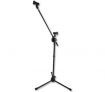 Microphone Stand with Tripod Stand & Foldable Boom