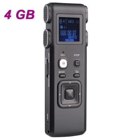 K3 Portable Digital Activated Voice Recorder Dictaphone With Mp3 Player - Black (4GB)