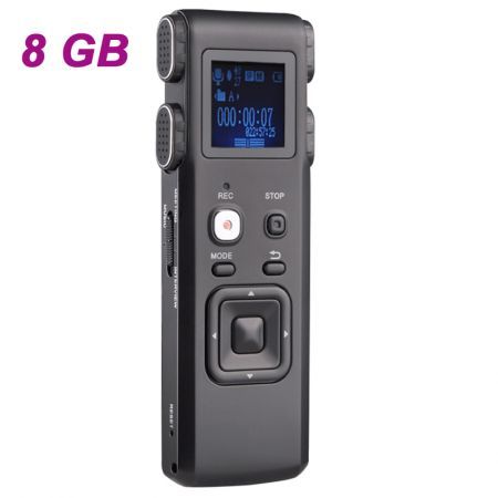 K3 Portable Digital Activated Voice Recorder Dictaphone With Mp3 Player - Black (8GB)