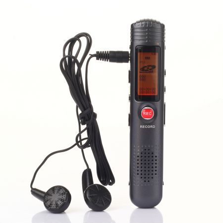 K2 1.3" LED Digital Voice Recorder MP3 Player - Gray (8GB)
