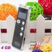 600 1.0&quot; LCD Screen Rechargeable Digital Voice Recorder w/ MP3 Player - Black + Silver (4GB)