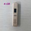 806 1.3&quot; LCD Digital Voice Recorder w/ Built-in Speaker - Gold (4GB)