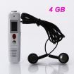 803 Portable 0.7&quot; LCD Mini Rechargeable Digital Voice Recorder MP3 Player - White (4GB)
