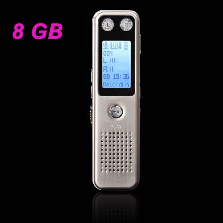 805 Handheld LCD Screen Mini Digital Voice Recorder MP3 Player with Built-in Speaker - Gold (8GB)