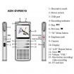 DVR20 1.44" Screen Digital Voice Recorder / MP3 Player - Silver White (8 GB)