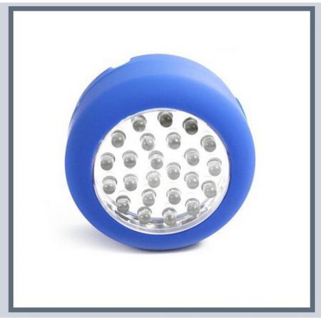 LUD 24 LED Blue Powerful Lamp Magnetic Camping Light Hook