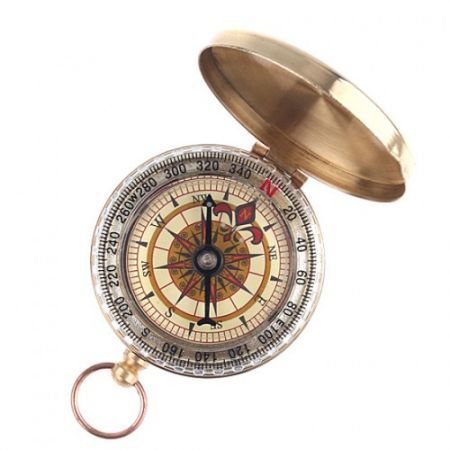 LUD Classic Pocket Watch Style Bronzing Antique Camping Compass