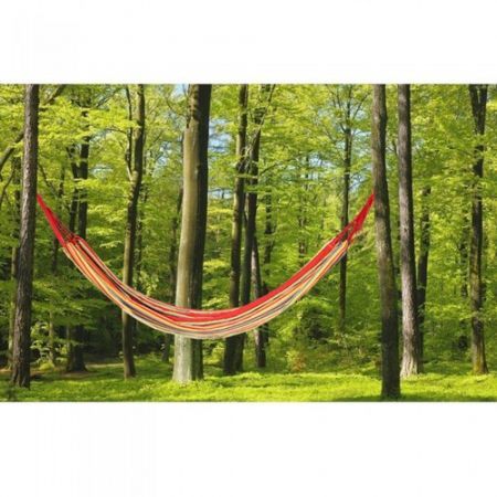 LUD Canvas 200*80cm Single Hammock Outdoor Camping Leisure Fabric Stripes