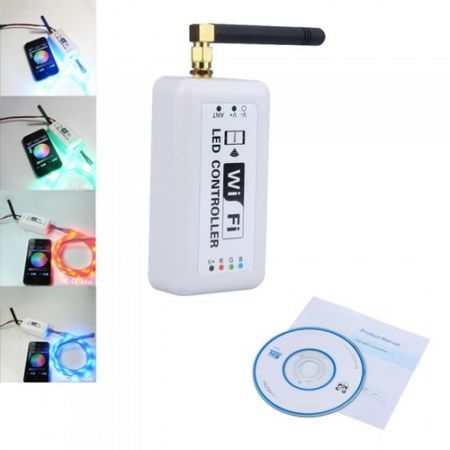 Wireless RGB Wifi LED Strip Controller for iOS iPhone Android Smartphone Tablet