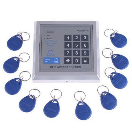 RFID Proximity Entry Door Lock Access Control System + 10 Key Fobs