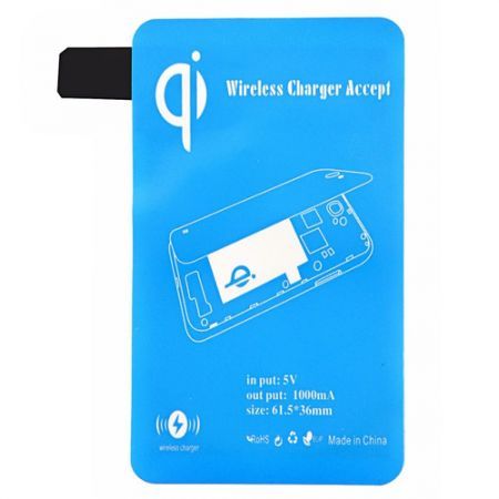 New Qi Wireless Charging Receiver Charger Adapter Receptor For Samsung Galaxy S5 - Blue