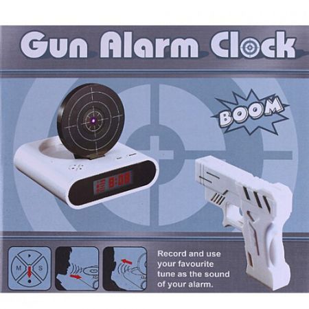 LUD Funny LCD Gun Alarm Clock Shooting Game Toy Gift