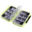 12 Compartments Waterproof Storage Case Fly Fishing Lure Spoon Hook Bait Tackle Box Greem