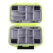 12 Compartments Waterproof Storage Case Fly Fishing Lure Spoon Hook Bait Tackle Box Greem