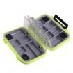 12 Compartments Waterproof Storage Case Fly Fishing Lure Spoon Hook Bait Tackle Box Greem