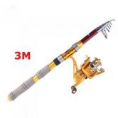 3M 9.84FT Portable Telescope Fishing Rod Travel Spinning Fishing Pole