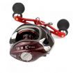 12BB 6.3:1 Left Hand Bait Casting Fishing Reel 10Ball Bearings + One-way Clutch High Speed Red