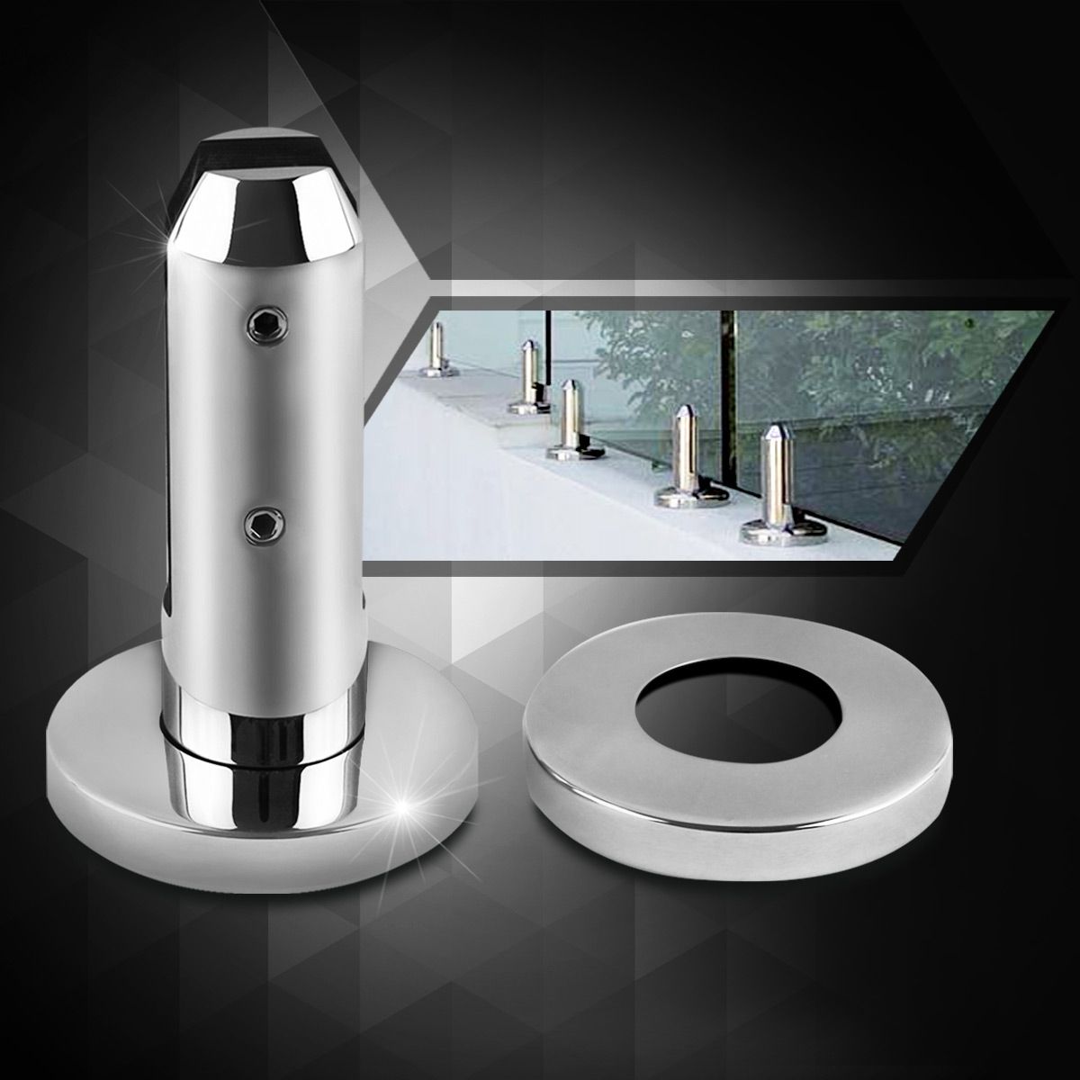 Round Stainless Steel Glass Spigot