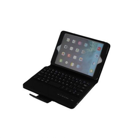 PU Leather Flip Wireless Bluetooth Keyboard Case Cover for iPad Air - Black