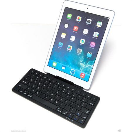Bluetooth Wireless Keyboard with holder for Apple iOS / Android Device iPad Mini - Black