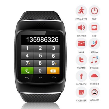 S12 Smartwatch Bluetooth Smart Watch Sync Call for Android Pedometer Anti-lost