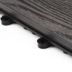 6 Pcs DIY Composite Decking Tiles 30x30cm Interlocking Deck Floor Outdoor Patio Garage Dark Grey