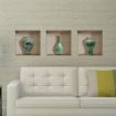 Lifelike 3D Wall Stickers Porcelain Pattern PVC Washable Wall Decals