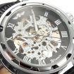 Fashion Punk Pierced Men Manual Mechanical Business Wrist Watch