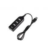 High Speed 4 Port USB 2.0 Multi HUB Splitter PC Laptop Adapter Black