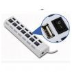 7 Ports USB Hub With ON/OFF Switch White