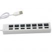 7 Ports USB Hub With ON/OFF Switch White