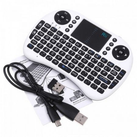 2.4G Rii Mini i8 Wireless Keyboard with Touchpad for PC Pad Andriod TV Box White