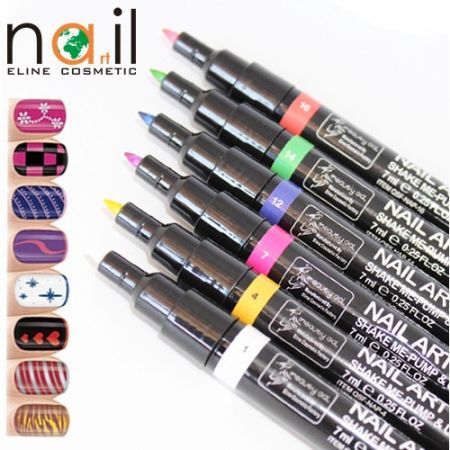 LUD 16 Colors DIY Nail Art Pen Polish Painting LUD 16 Colors DIY Nail Art Pen Polish Painting