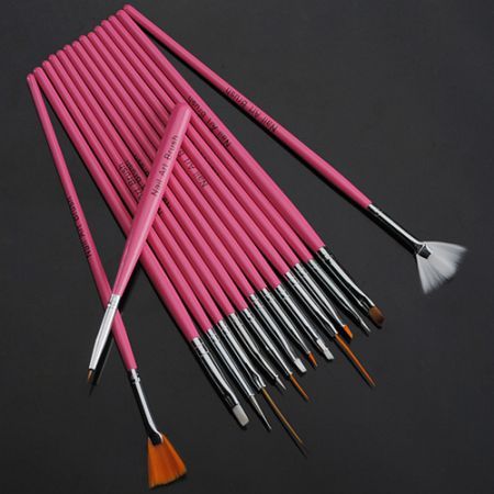 15 Nail Art Design Painting Tool Pen Polish Brush Set