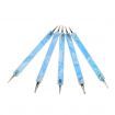 5pcs 2 Way Nail Art Dotting Marbleizing Painting Pen Blue