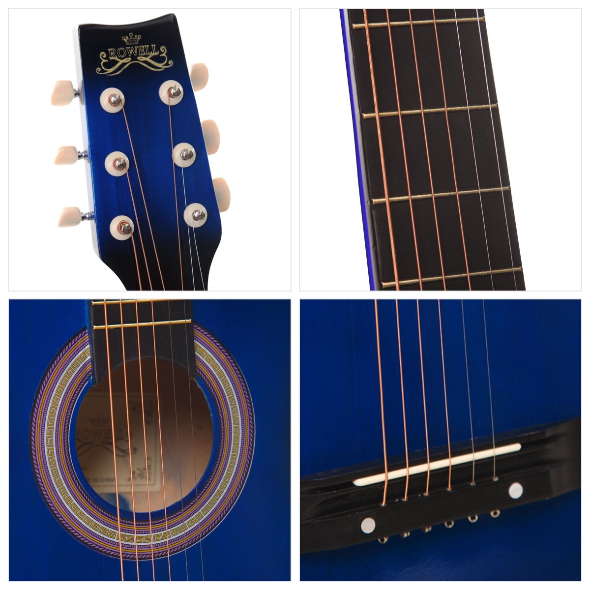 38" Steel String Cutaway Acoustic Electric Guitar Pack (Blue) Crazy Sales