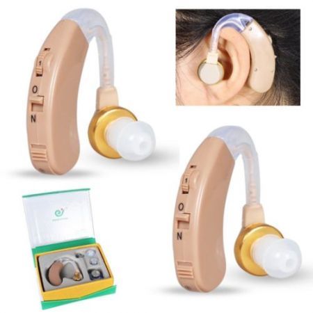 LUD F-138 Adjustable Tone Digital Hearing Aid Behind Ear Sound Amplifier