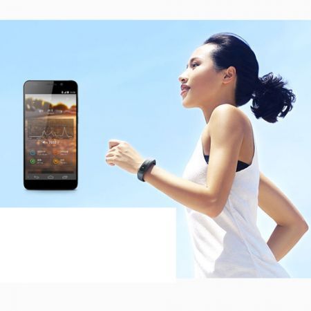 Smart Wrist Watch Bracelet Waterproof IP57 Bluetooth 4.0 for iOS Android - Black