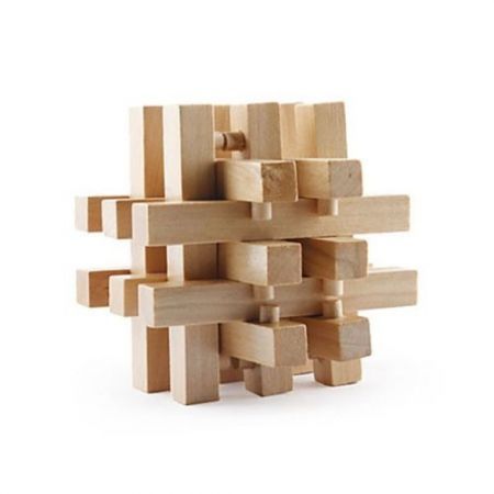 Intelligence Wooden Wood Pull-Apart IQ Puzzle Brain Teaser Magic Cube Toy Gift