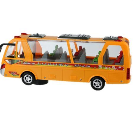 New classic electronic toys intelligence travel car yellow public bus