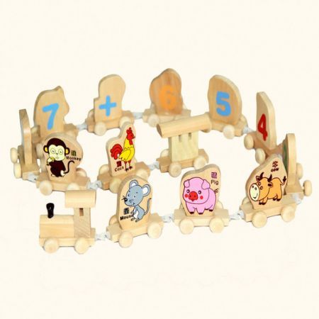 New Train Puzzle Baby Intelligence Toy 12 Animals Early Education Zodiac Game