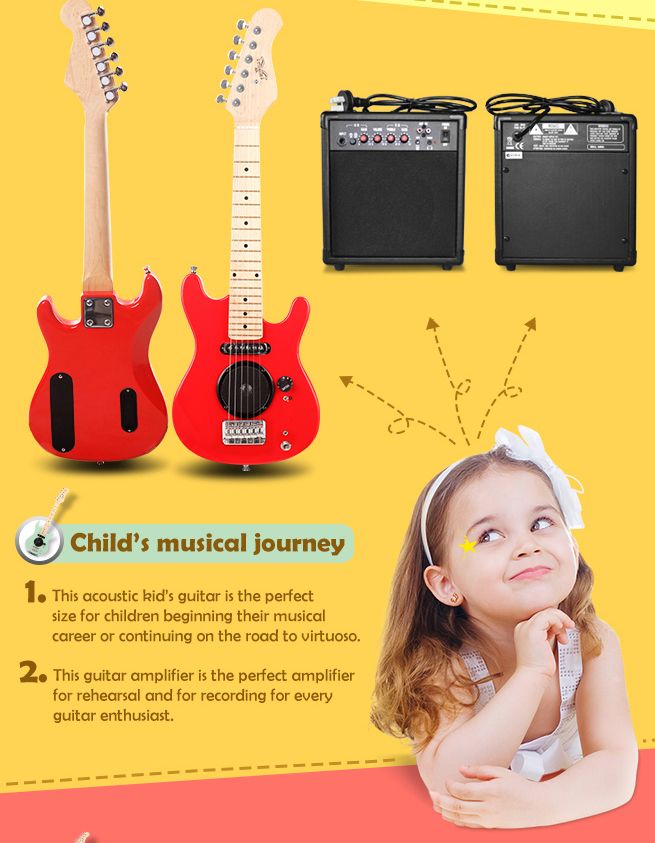 childs electric guitar and amp