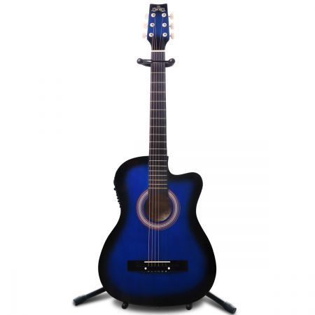 blue beginner acoustic guitar